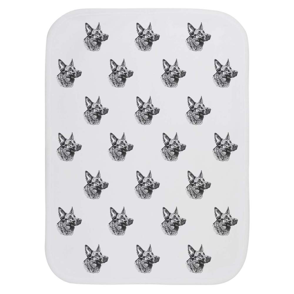 'German Shepherd portrait' Baby Burp / Wash Cloth (BC00025333)