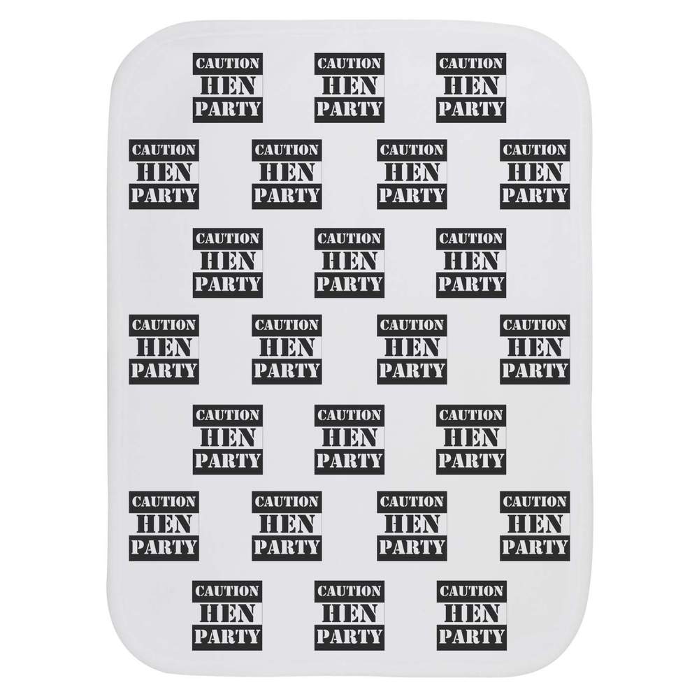 'CAUTION HEN PARTY' Baby Burp / Wash Cloth - Soft Absorbent Towel for Feeding, Bathing, Newborns and Baby Gifts (BC00025479)