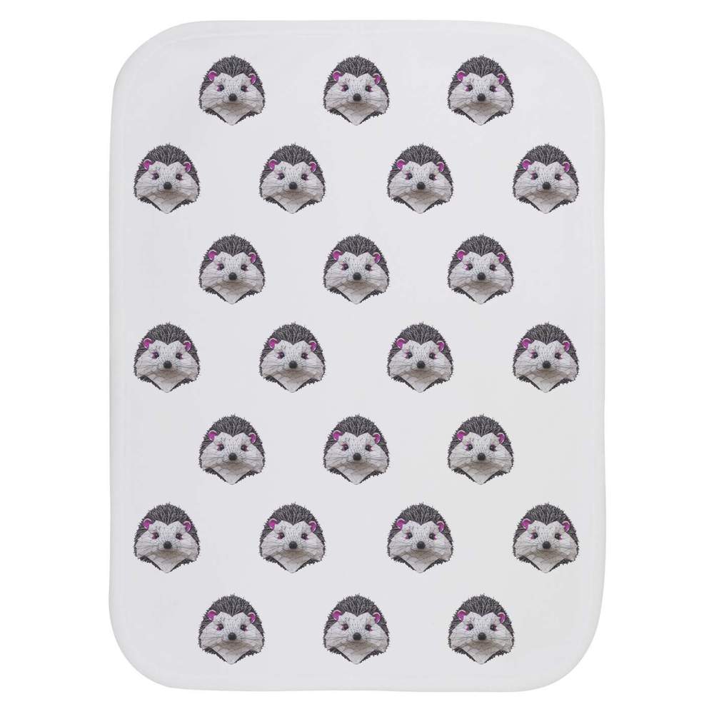 'Low Poly Hedgehog' Baby Burp / Wash Cloth (BC00026093)