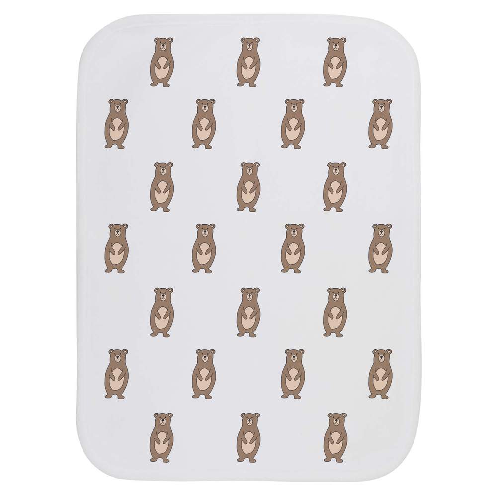 'Cute Brown Bear' Baby Burp / Wash Cloth (BC00026754)