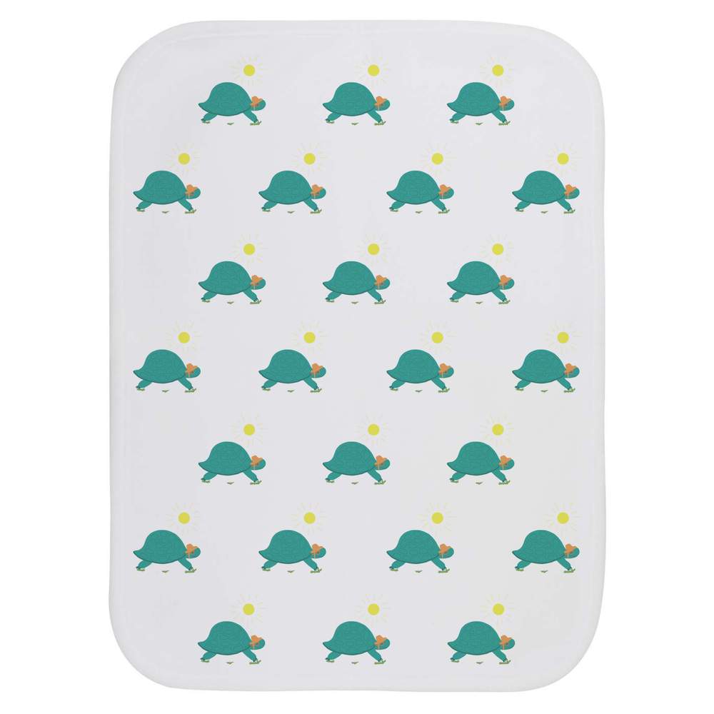 'Tortoise, Sun Hat & Specs' Baby Burp / Wash Cloth - Soft Absorbent Towel for Feeding, Bathing, Newborns and Baby Gifts (BC00026977)