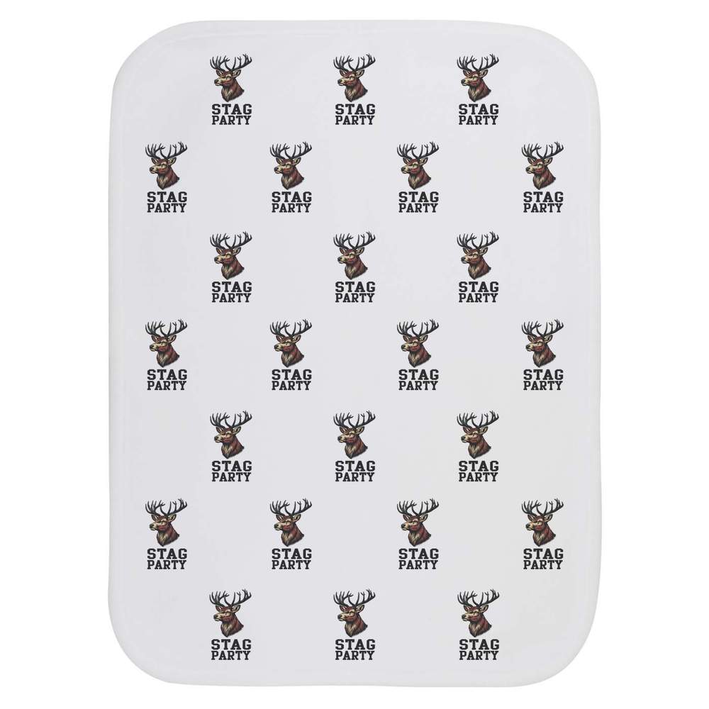 'Stag Party' Baby Burp / Wash Cloth - Soft Absorbent Towel for Feeding, Bathing, Newborns and Baby Gifts (BC00028165)