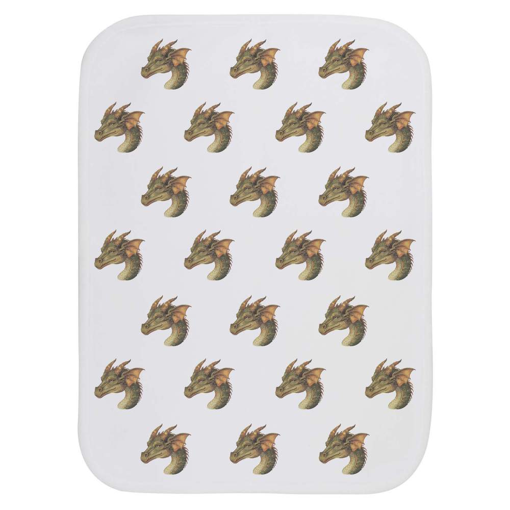 'Green Dragon Head' Baby Burp / Wash Cloth (BC00028650)