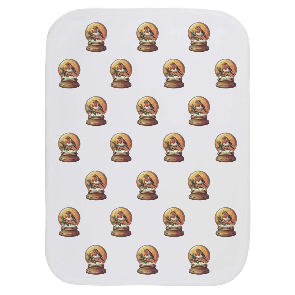 'Robin Snow Globe' Baby Burp / Wash Cloth (BC00028853)