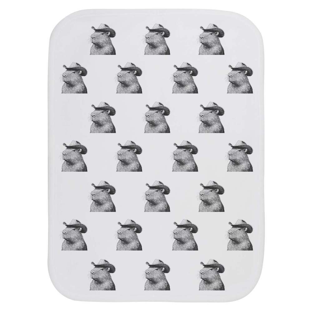 'Cowboy Capybara ' Baby Burp / Wash Cloth (BC00030618)