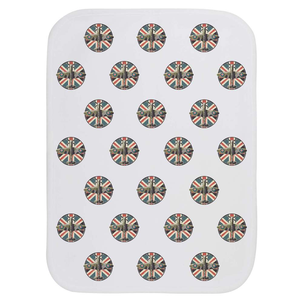 'Spitfire Aeroplane' Baby Burp / Wash Cloth (BC00030817)