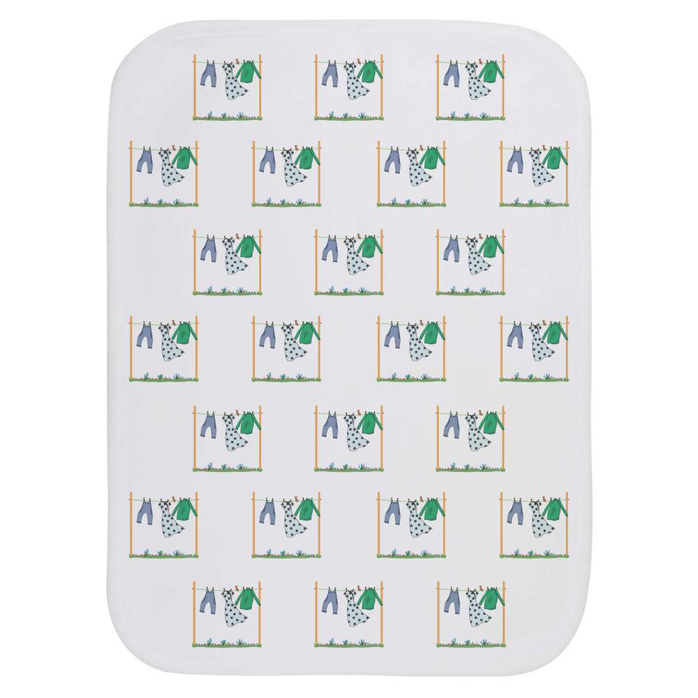 'Washing Line With Clothes' Baby Burp / Wash Cloth (BC00031256)