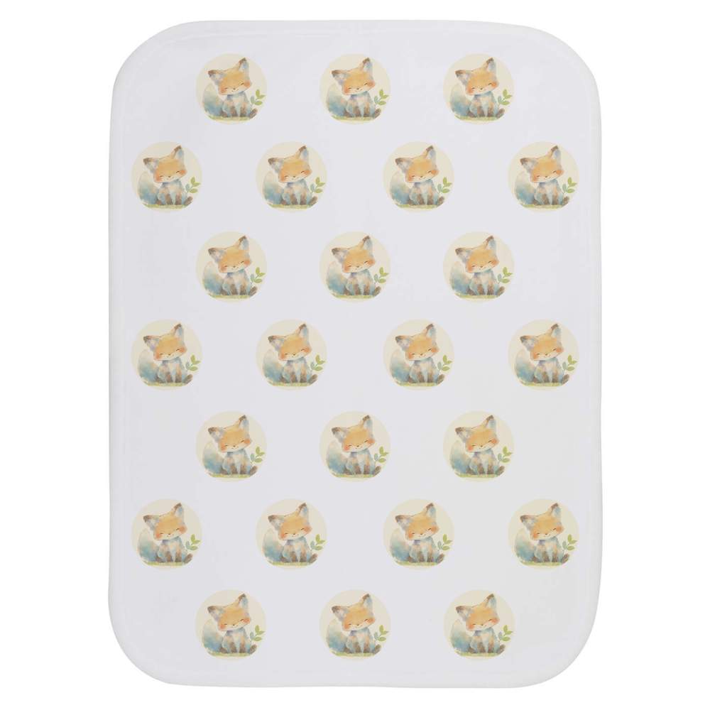 'Cute Fox Sitting on Grass' Baby Burp / Wash Cloth (BC00031499)