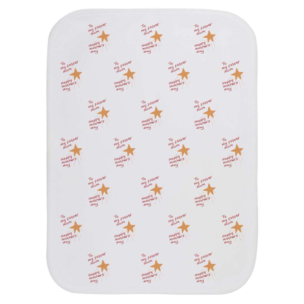 'Foster Mum Mothers Day' Baby Burp / Wash Cloth - Soft Absorbent Towel for Feeding, Bathing, Newborns and Baby Gifts (BC00031852)