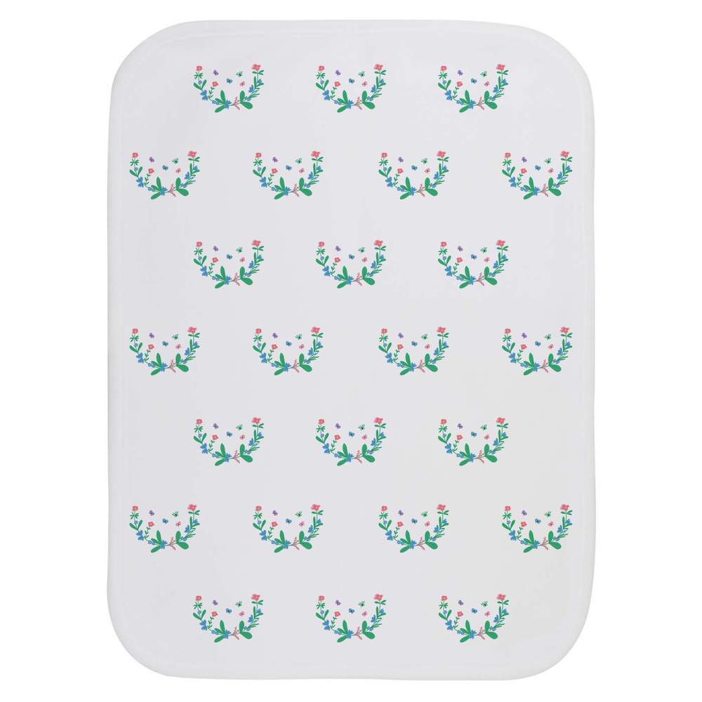 'Flowers & Butterflies' Baby Burp / Wash Cloth - Soft Absorbent Towel for Feeding, Bathing, Newborns and Baby Gifts (BC00032100)