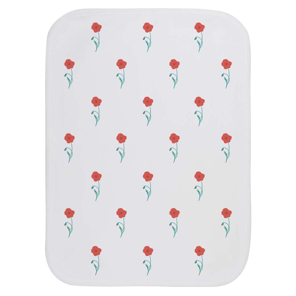 'A Poppy In Bloom' Baby Burp / Wash Cloth (BC00032127)