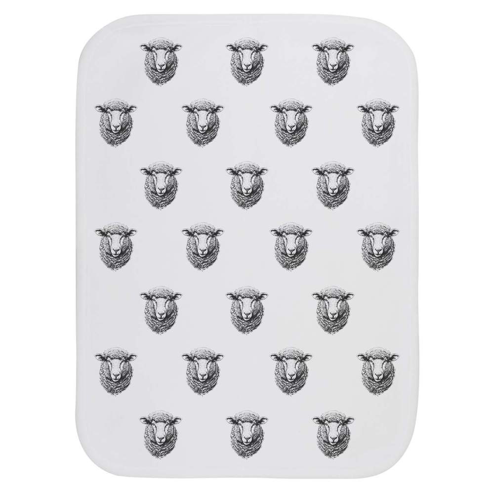 'Sheep Portrait' Baby Burp / Wash Cloth (BC00032553)