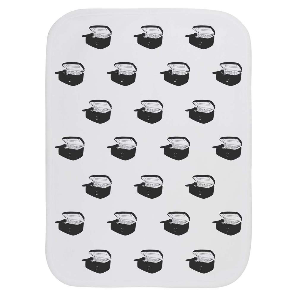 'Deep Fryer with Chips' Baby Burp / Wash Cloth (BC00033056)