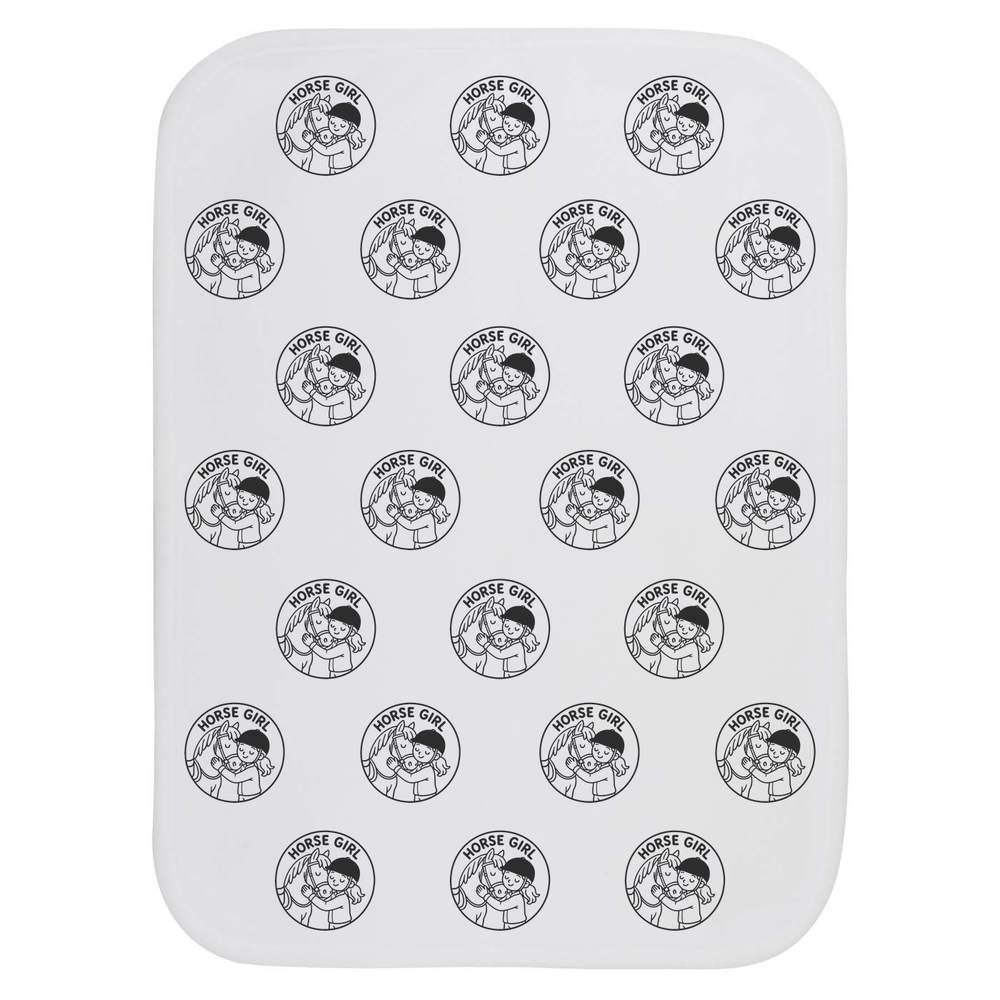 'Horse Girl' Baby Burp / Wash Cloth (BC00033153)