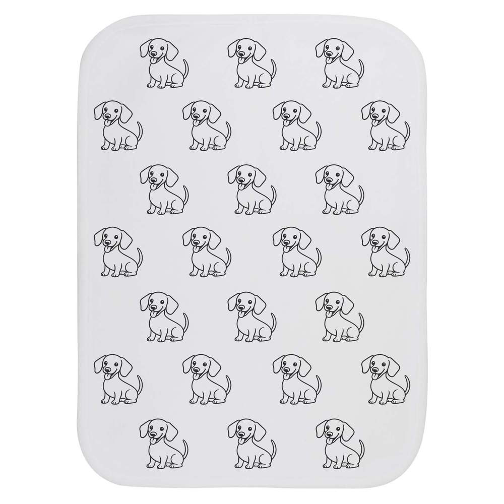 'Miniature Dachshund Dog' Baby Burp / Wash Cloth (BC00033440)