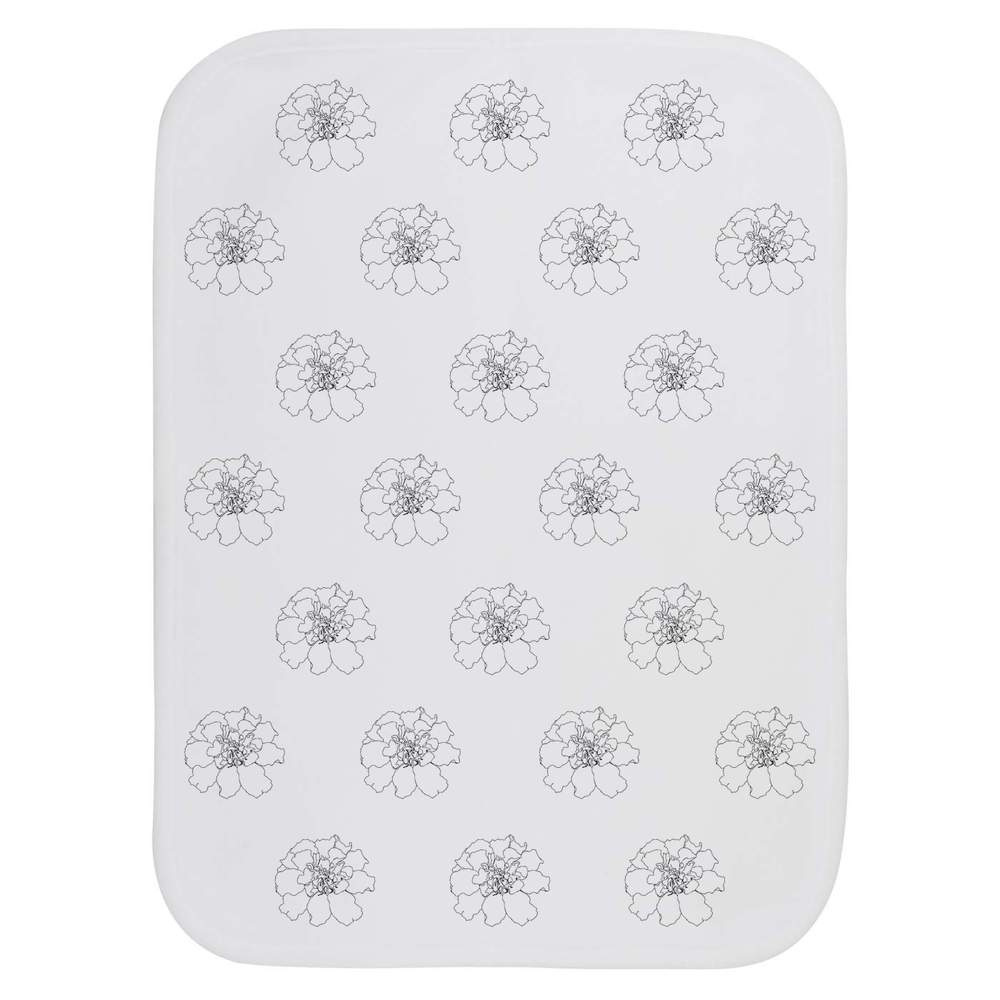 'Abstract Line Art Flower' Baby Burp / Wash Cloth (BC00034183)