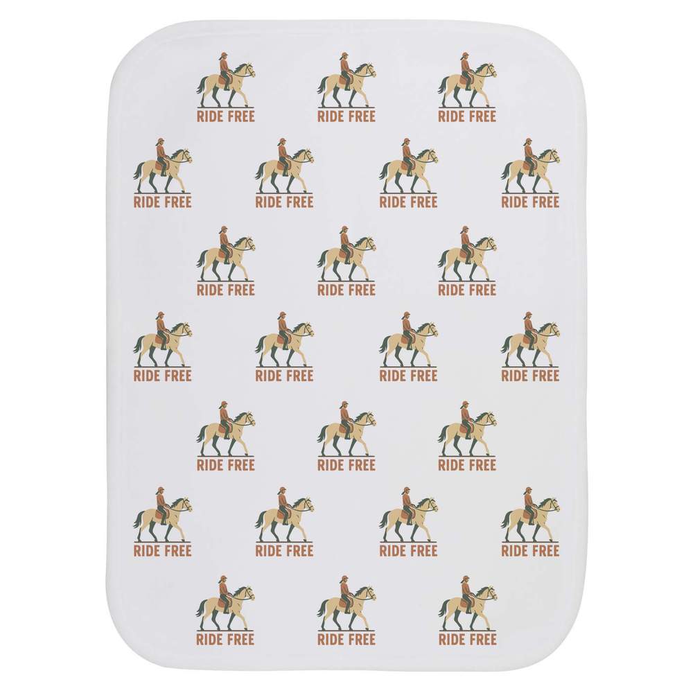 'Horse Ride Free' Baby Burp / Wash Cloth - Soft Absorbent Towel for Feeding, Bathing, Newborns and Baby Gifts (BC00034501)