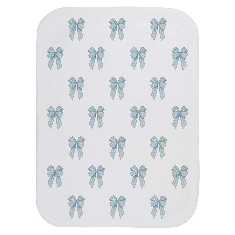 'Blue Bow ' Baby Burp / Wash Cloth (BC00034998)