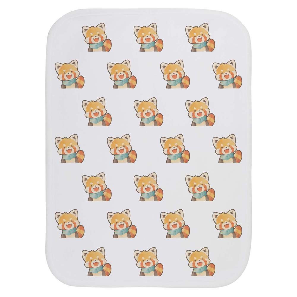 'Red Panda In Scarf' Baby Burp / Wash Cloth - Soft Absorbent Towel for Feeding, Bathing, Newborns and Baby Gifts (BC00035030)