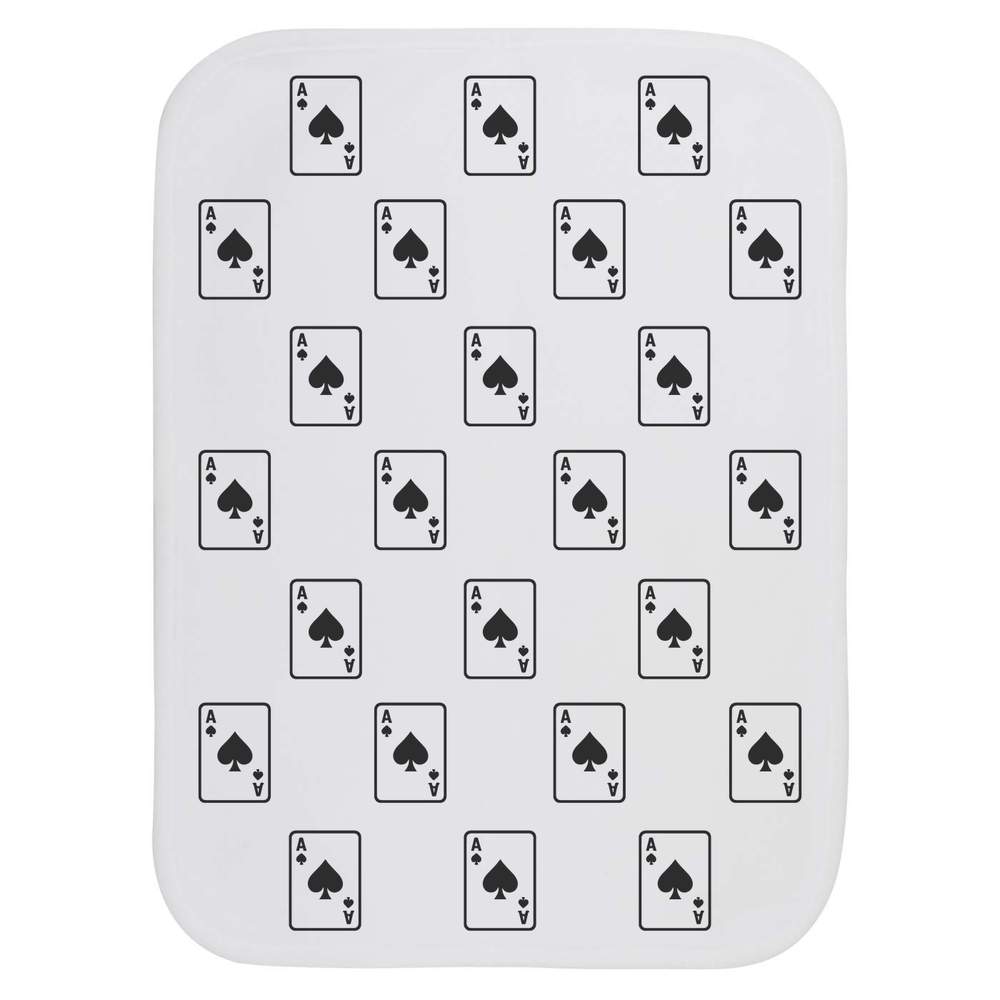 'Ace Playing Card Graphic' Baby Burp / Wash Cloth - Soft Absorbent Towel for Feeding, Bathing, Newborns and Baby Gifts (BC00035260)