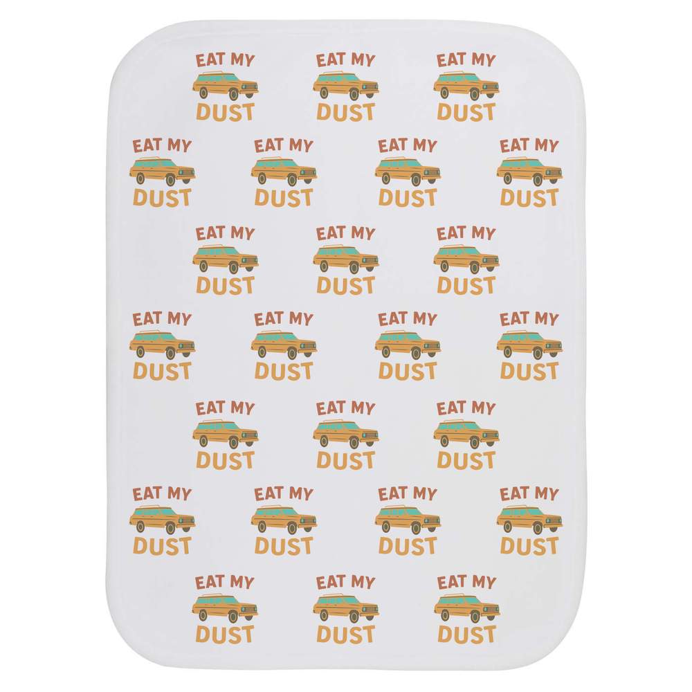 'Eat My Dust Station Wagon Car Design' Baby Burp / Wash Cloth (BC00035620)