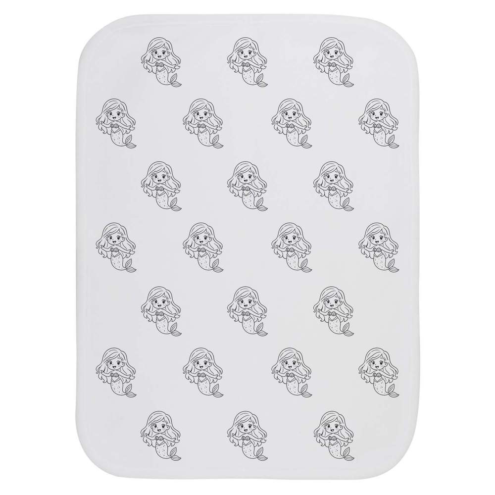 'Cute Mermaid' Baby Burp / Wash Cloth (BC00035698)