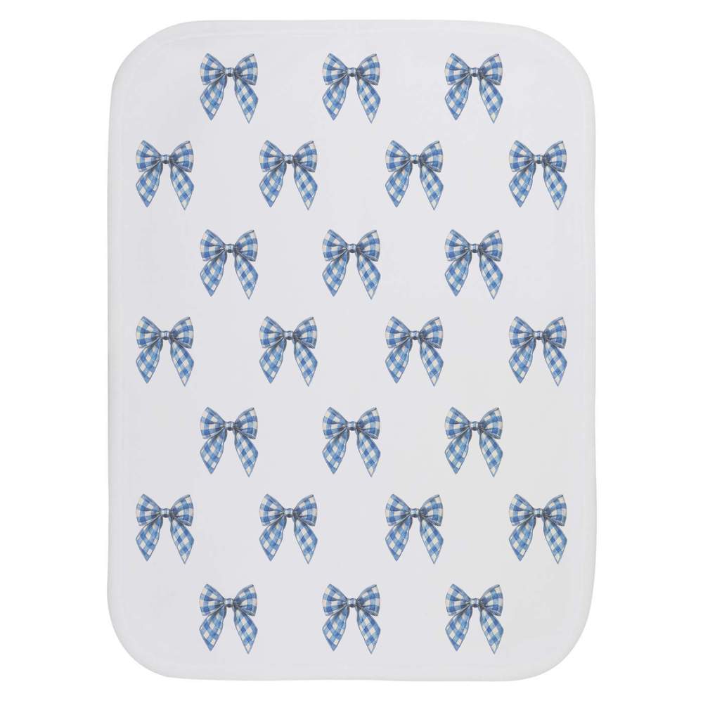 'Vintage Checkered Bow' Baby Burp / Wash Cloth (BC00036080)