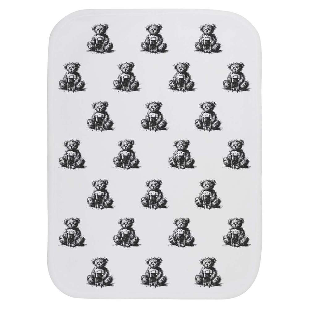 'Teddy & Ginger Beer' Baby Burp / Wash Cloth - Soft Absorbent Towel for Feeding, Bathing, Newborns and Baby Gifts (BC00036145)