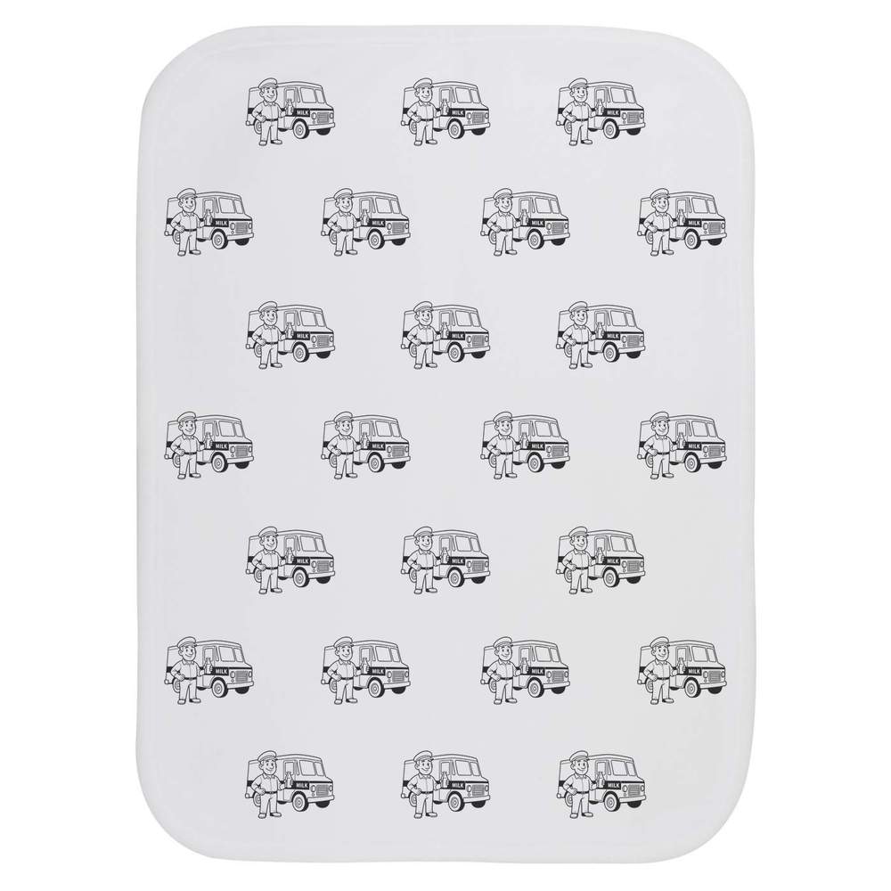 'Milkman & Delivery Truck' Baby Burp / Wash Cloth (BC00036439)