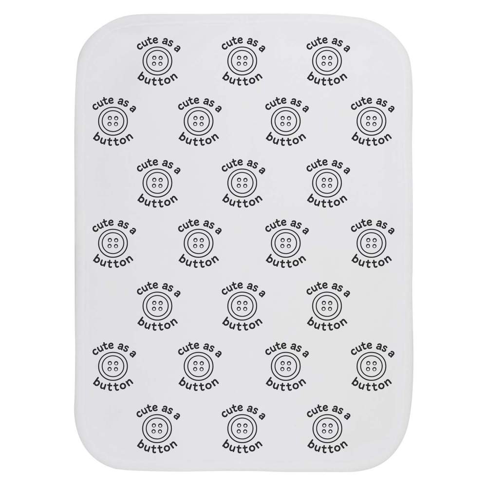 'Cute as a Button' Baby Burp / Wash Cloth - Soft Absorbent Towel for Feeding, Bathing, Newborns and Baby Gifts (BC00036576)