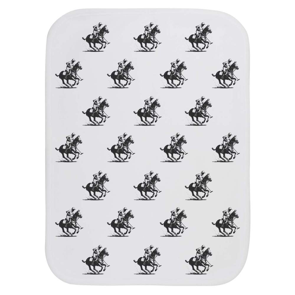 'Polo Player On Horseback' Baby Burp / Wash Cloth (BC00036623)