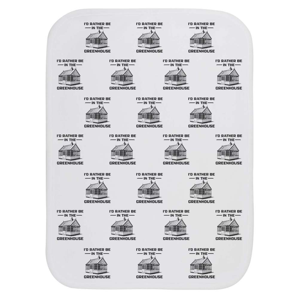 'Rather Be In Greenhouse' Baby Burp / Wash Cloth - Soft Absorbent Towel for Feeding, Bathing, Newborns and Baby Gifts (BC00036624)