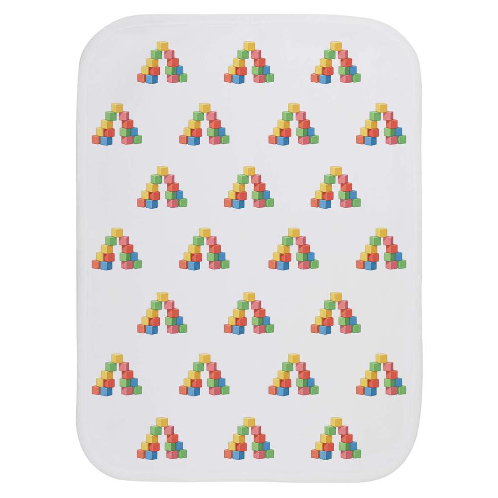 'Building Blocks' Baby Burp / Wash Cloth - Soft Absorbent Towel for Feeding, Bathing, Newborns and Baby Gifts (BC00040349)