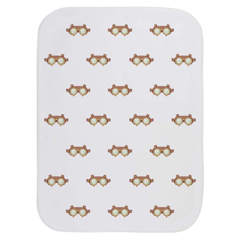 'Steampunk Goggles' Baby Burp / Wash Cloth - Soft Absorbent Towel for Feeding, Bathing, Newborns and Baby Gifts (BC00040741)