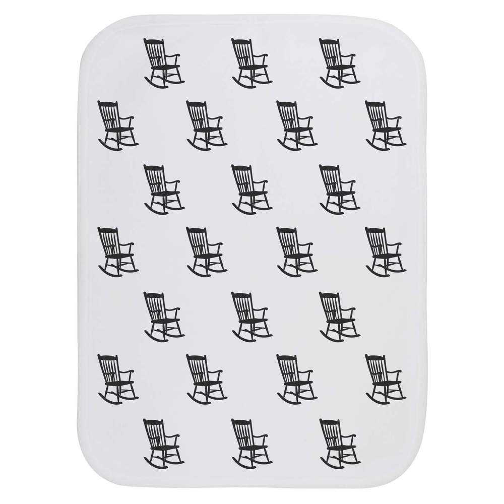 'Rocking Chair Silhouette ' Baby Burp / Wash Cloth (BC00041212)