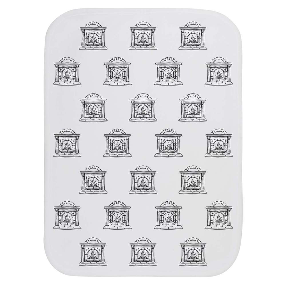 'Cosy Fireplace' Baby Burp / Wash Cloth (BC00041244)
