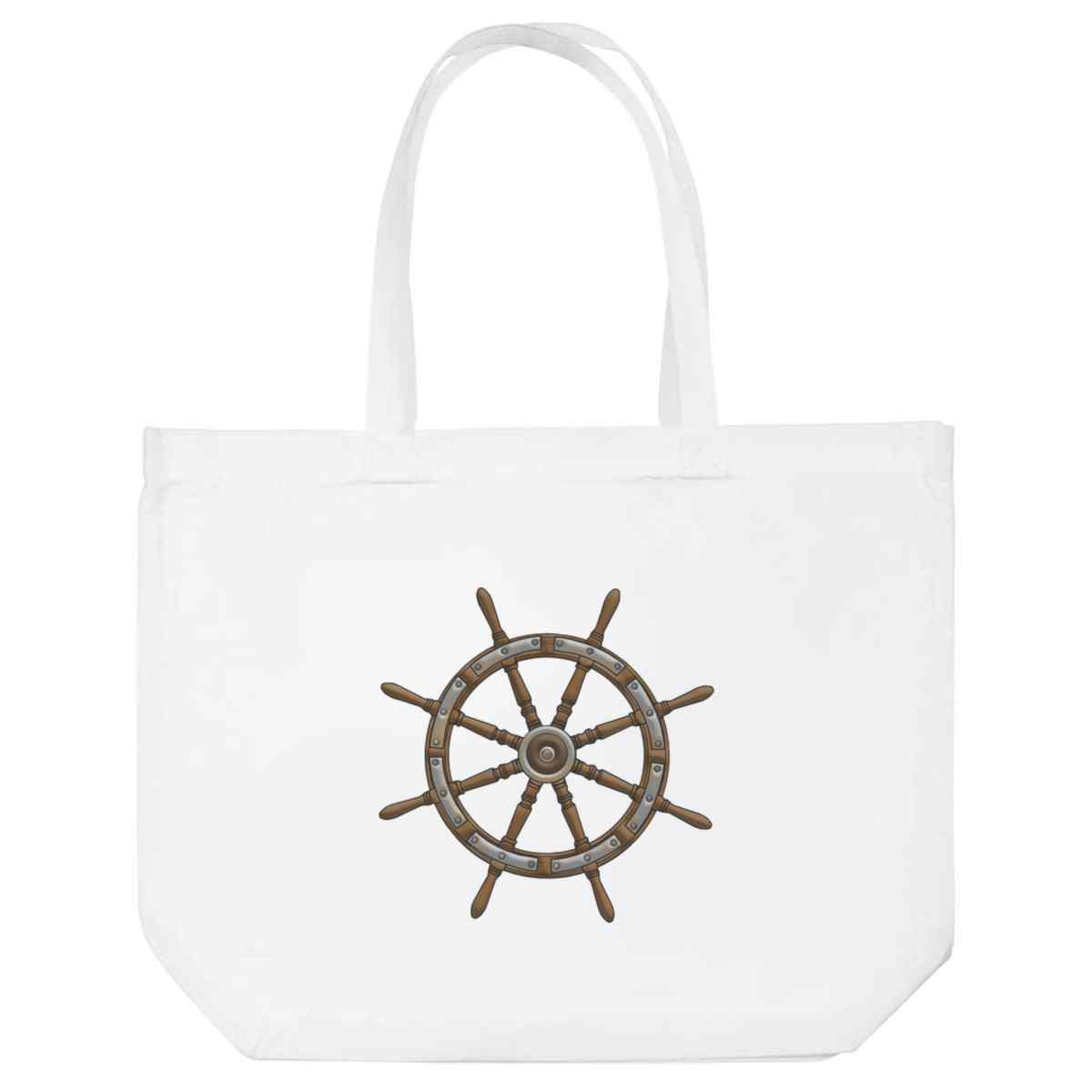 'Sailing Ship Steering Wheel' Tote Shopping Bag For Life (BG00056676)