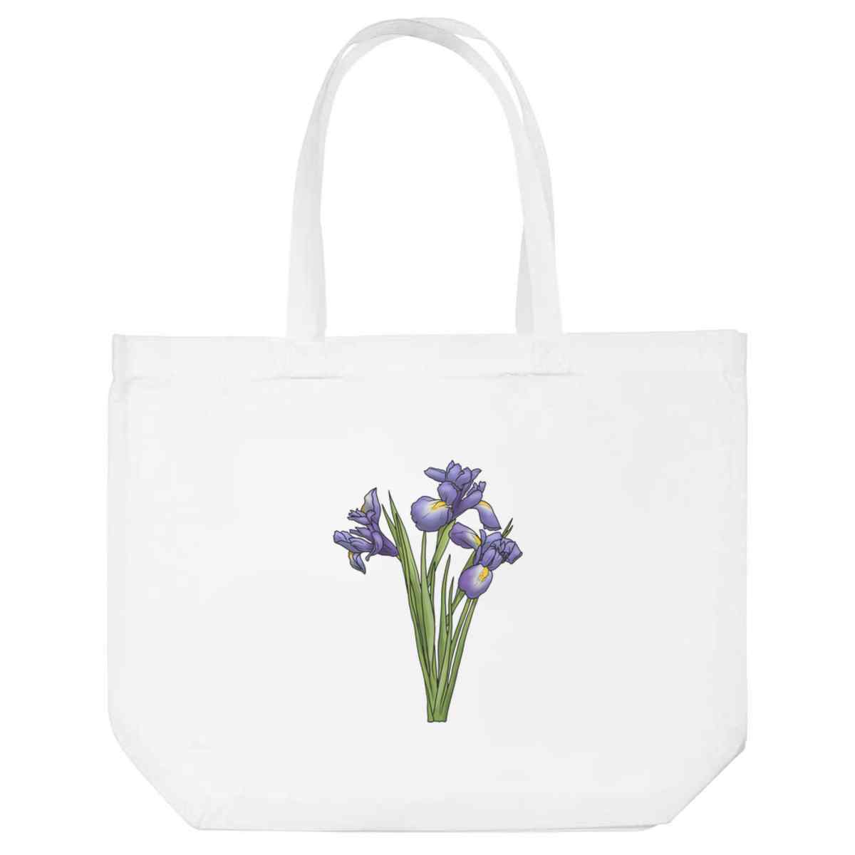 'Blue Iris Flowers' Tote Shopping Bag For Life (BG00065730)
