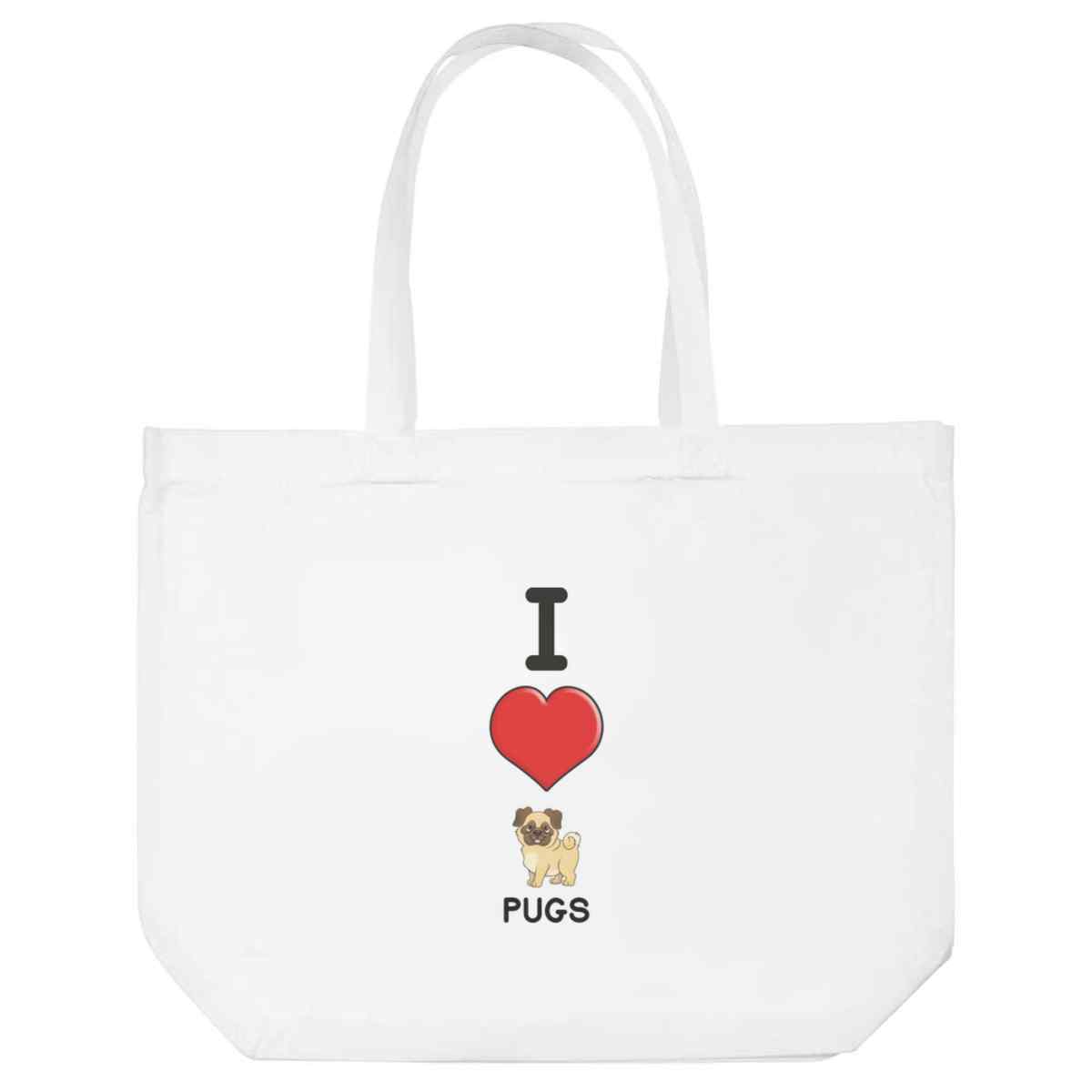 'I Love Pugs' Tote Shopping Bag For Life (BG00068209)