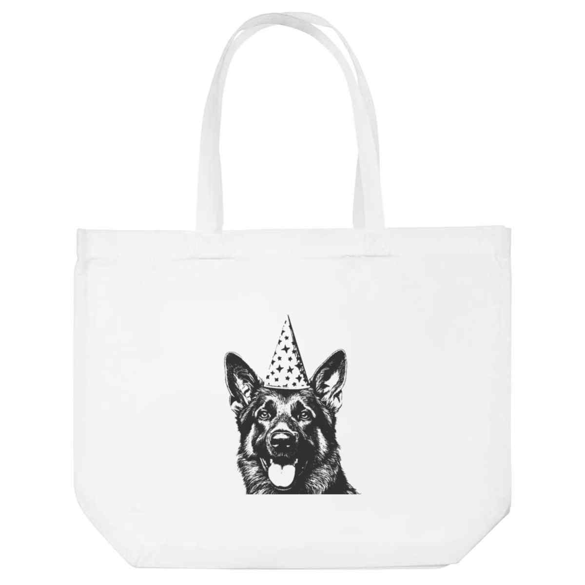 'German Shepherd with Party Hat ' Tote Shopping Bag For Life (BG00074458)