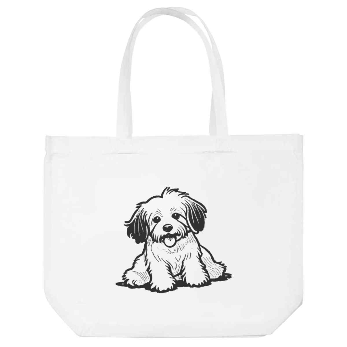 'Havanese Dog Sitting' Tote Shopping Bag For Life (BG00076499)