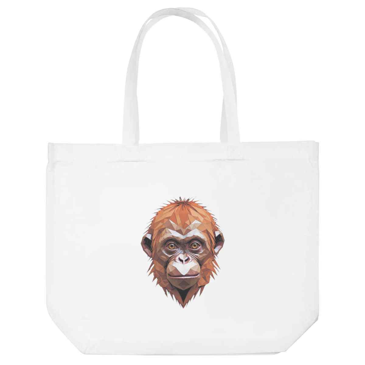 'Geometric Chimpanzee' Tote Shopping Bag For Life (BG00076793)