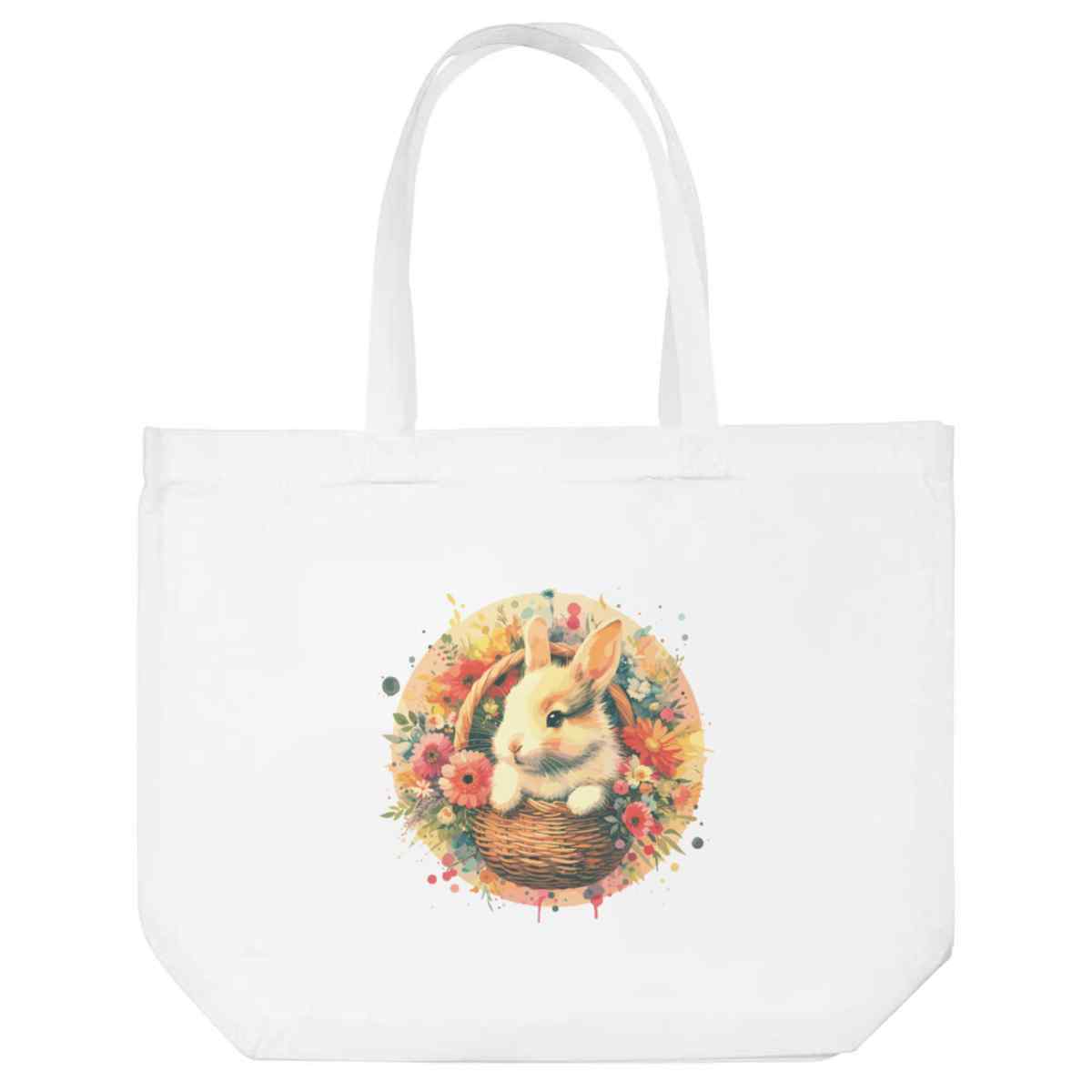 'Bunny In A Basket' Tote Shopping Bag For Life (BG00077795)