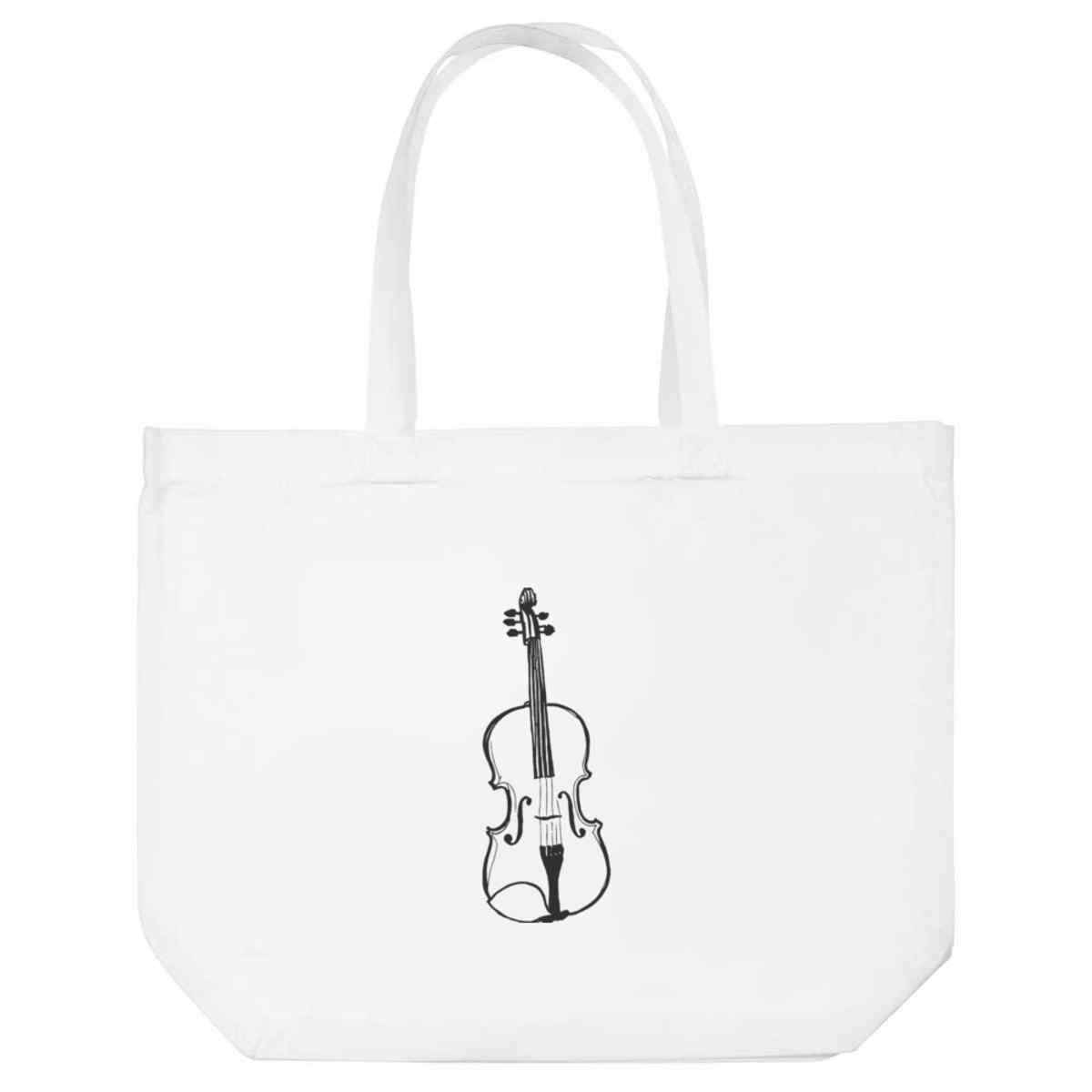 'Classical Violin ' Reusable Shopping Tote Bag - White - Reusable Shopper for Groceries, Books, Work, School and Travel (BG00078341)