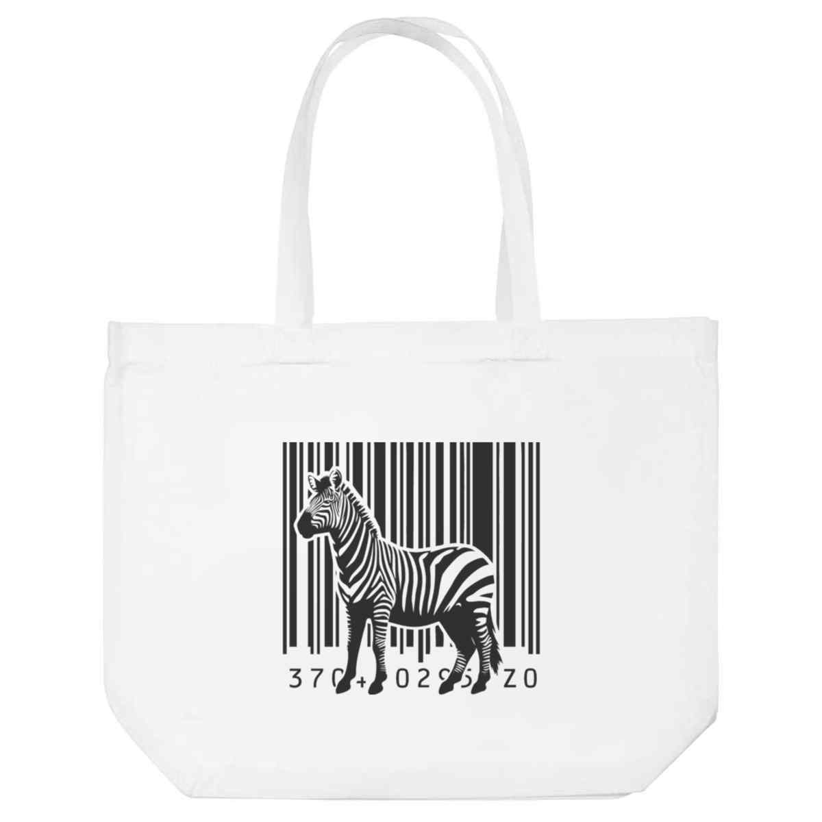 'Barcode Zebra Stripes' Tote Shopping Bag For Life (BG00078862)