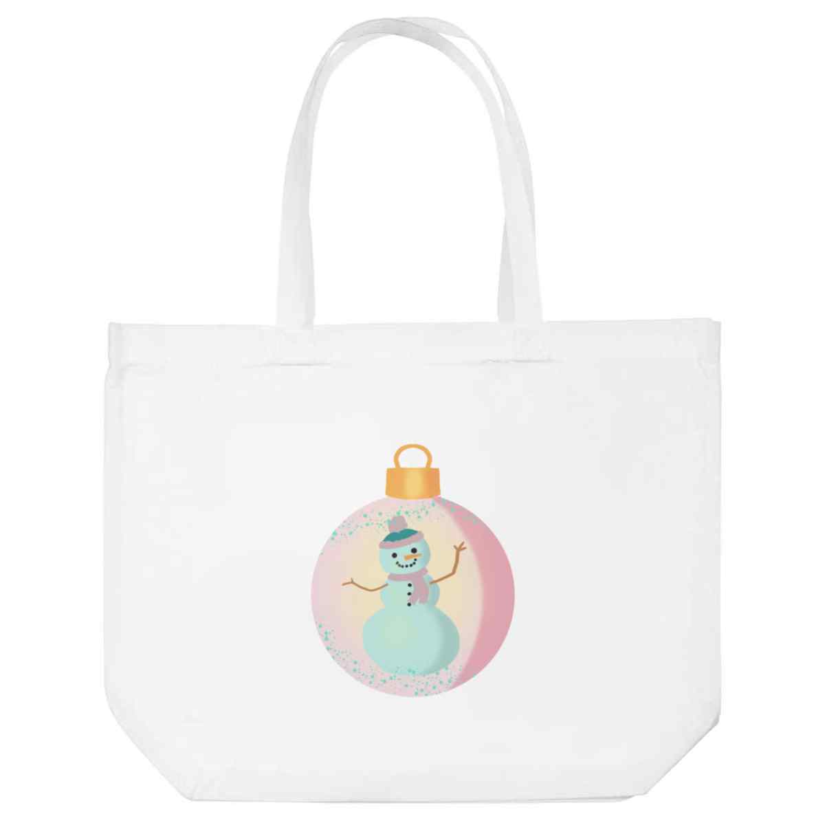 'Christmas Bauble With Snowman' Tote Shopping Bag For Life (BG00079214)