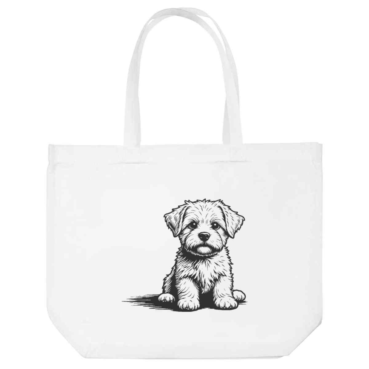 'Maltese Puppy Sitting' Tote Shopping Bag For Life (BG00081024)