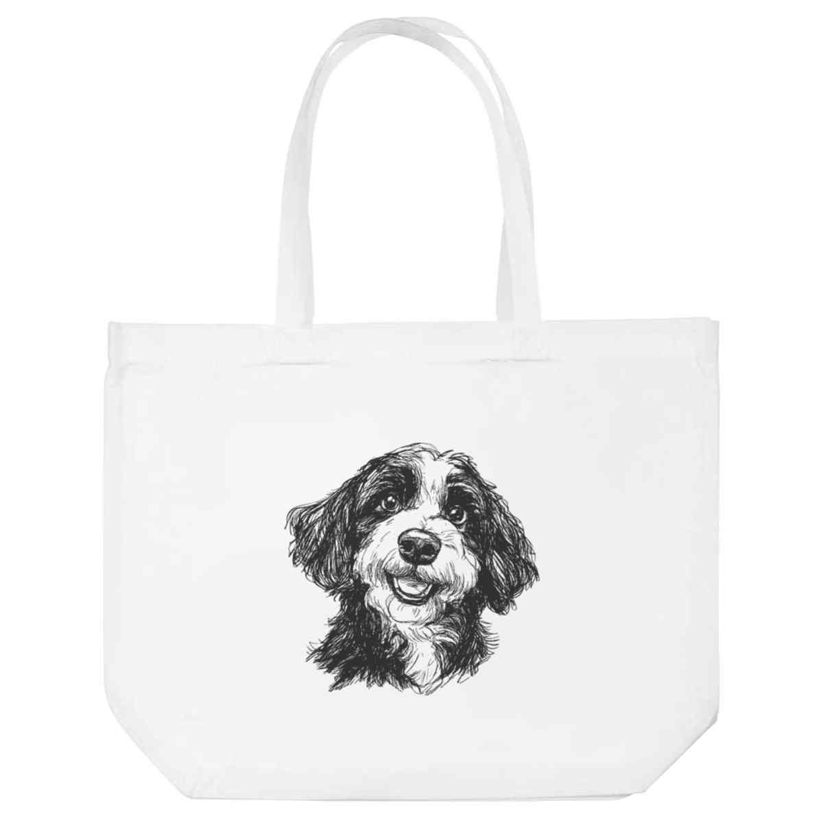 'Bernedoodle Puppy' Tote Shopping Bag For Life (BG00081348)