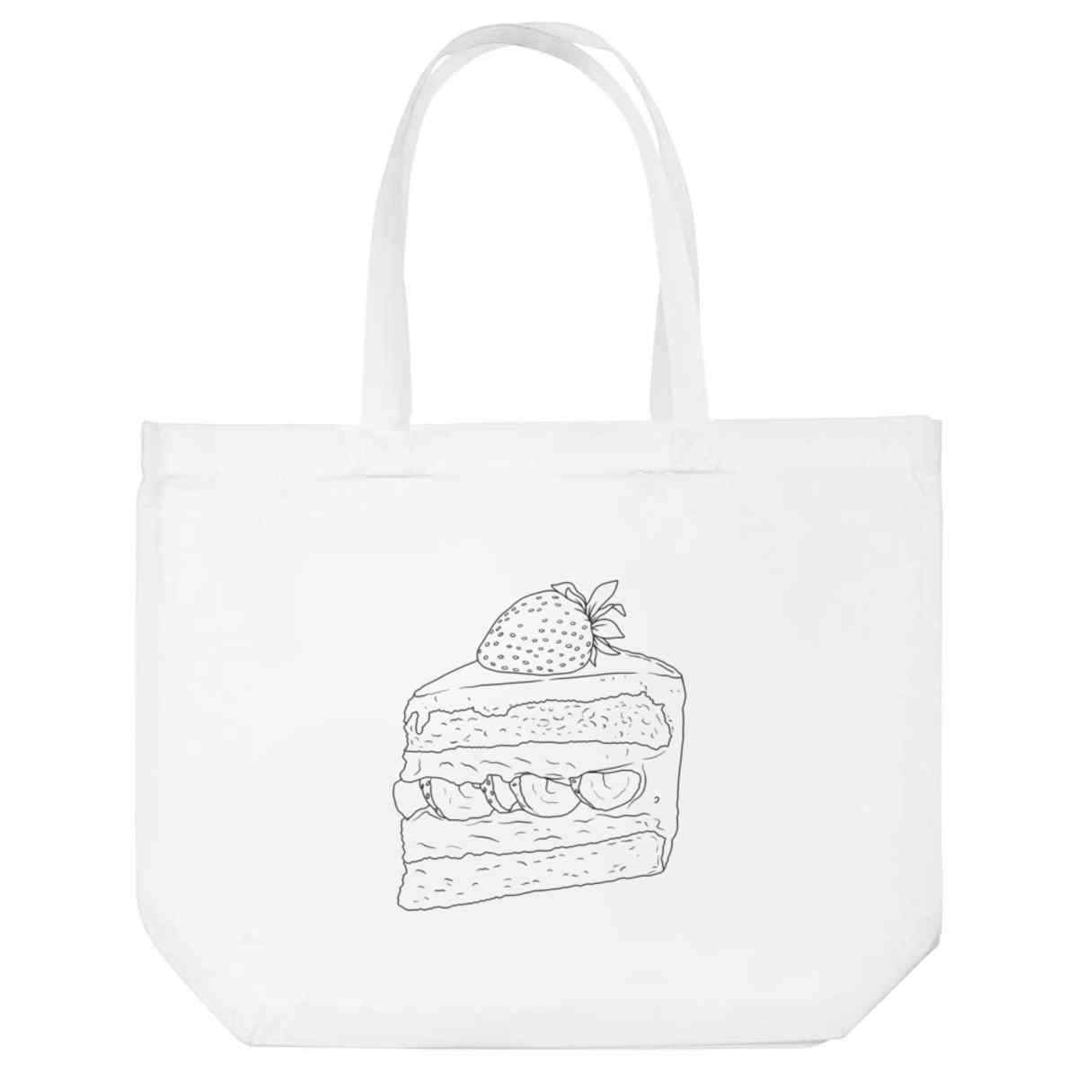 'Delicious Strawberry Cake Slice' Tote Shopping Bag For Life (BG00084184)