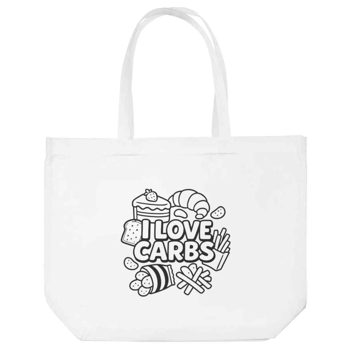 ' I Love Carbs Food Design' Tote Shopping Bag For Life (BG00084197)